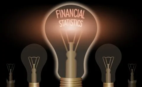 Writing note showing Financial Statistics. Business photo showcasing Stock Illustration