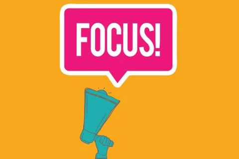 Writing note showing Focus. Business photo showcasing state or quality of having Stock Illustration