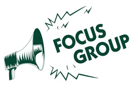 Writing note showing Focus Group. Business photo showcasing people assembled to Illustration