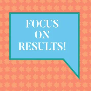 Writing note showing Focus On Results. Business photo showcasing key goals イラスト素材