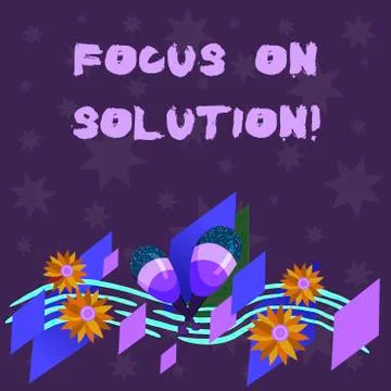 Writing note showing Focus On Solution. Business photo showcasing powerful 库存插图