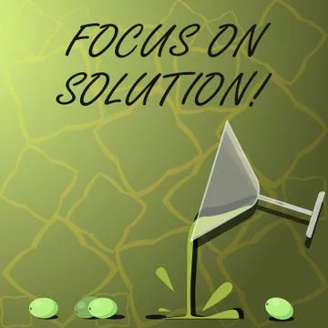 Writing note showing Focus On Solution. Business photo showcasing powerful Stock Illustration