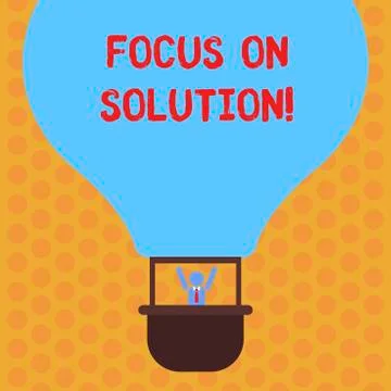 Writing note showing Focus On Solution. Business photo showcasing powerful 库存插图
