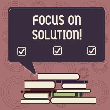 Writing note showing Focus On Solution. Business photo showcasing powerful 库存插图