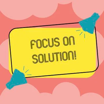 Writing note showing Focus On Solution. Business photo showcasing powerful 库存插图