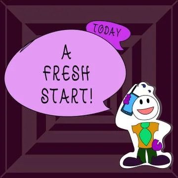 Writing note showing A Fresh Start. Business photo showcasing New beginnings Stock Illustration
