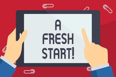Writing note showing A Fresh Start. Business photo showcasing New beginnings Stock Illustration