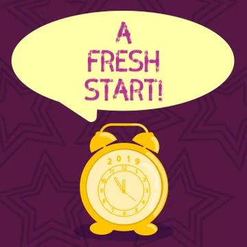Writing note showing A Fresh Start. Business photo showcasing New beginnings Stock Illustration