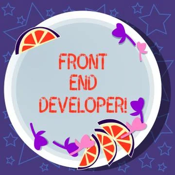 Writing note showing Front End Developer. Business photo showcasing computer 库存插图