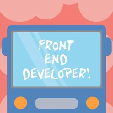 Writing note showing Front End Developer. Business photo showcasing computer 库存插图
