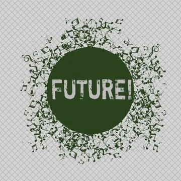 Writing note showing Future. Business photo showcasing Period of time following Stock Illustration