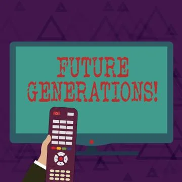 Writing note showing Future Generations. Business photo showcasing generations Stock Illustration