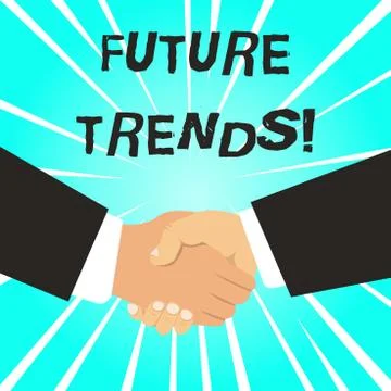 Writing note showing Future Trends. Business photo showcasing forecasts affec Stock Illustration