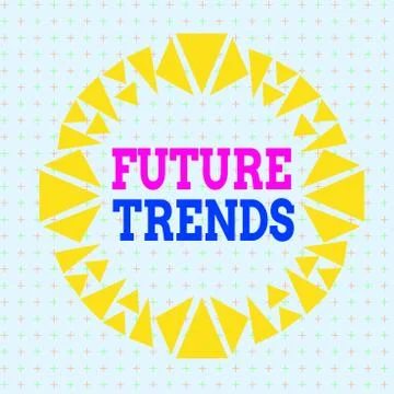 Writing note showing Future Trends. Business photo showcasing forecasts Stock Illustration