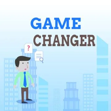 Writing note showing Game Changer. Business photo showcasing Sports Data Stockillustratie