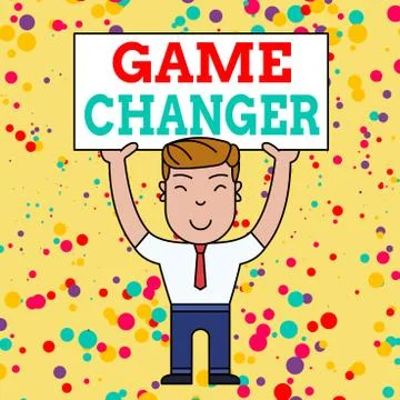 Writing note showing Game Changer. Business photo showcasing Sports Data Stock-Illustration