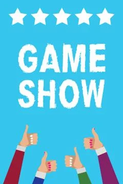 Writing note showing Game Show. Business photo showcasing Program in television イラスト素材