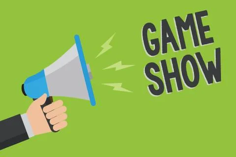 Writing note showing Game Show. Business photo showcasing Program in television Ilustración de archivo