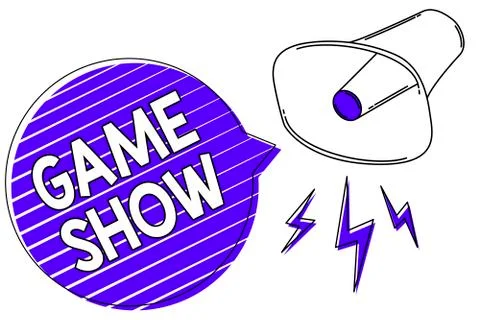 Writing note showing Game Show. Business photo showcasing Program in television Stock Illustration