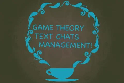 Writing note showing Game Theory Social Media Management. Business photo イラスト素材