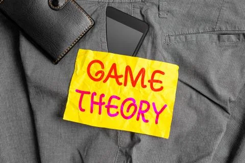 Writing note showing Game Theory. Business photo showcasing branch of Stock Photos