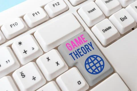 Writing note showing Game Theory. Business photo showcasing branch of Stock Photos