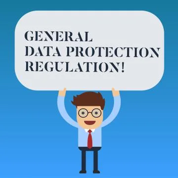 Writing note showing General Data Protection Regulation. Business photo Stock Illustration