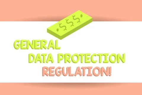 Writing note showing General Data Protection Regulation. Business photo Illustrazione stock