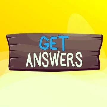 Writing note showing Get Answers. Business photo showcasing to get a reply or イラスト素材