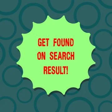 Writing note showing Get Found On Search Result. Business photo showcasing Stock Illustration