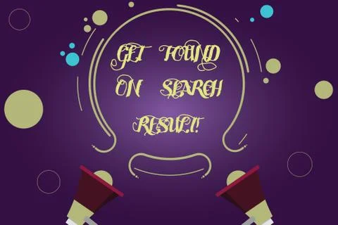 Writing note showing Get Found On Search Result. Business photo showcasing Stock Illustration