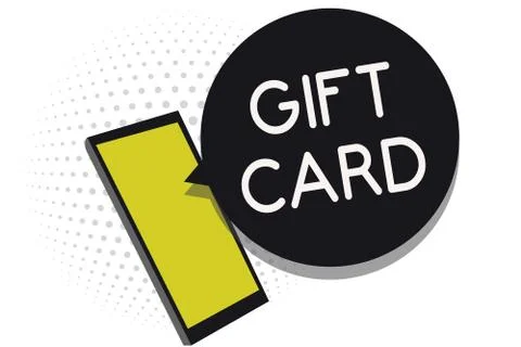 Writing note showing Gift Card. Business photo showcasing A present usually made Stock Illustration