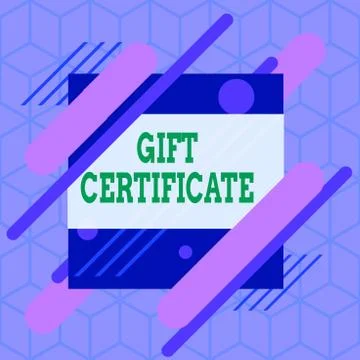 Writing note showing Gift Certificate. Business photo showcasing certificate イラスト素材