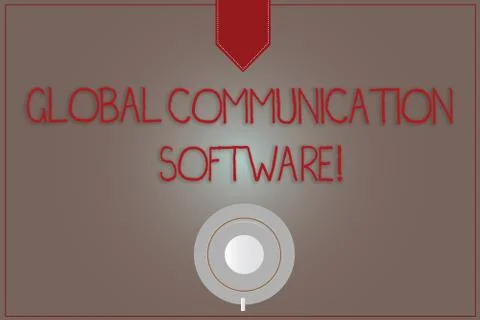 Writing note showing Global Communication Software. Business photo showcasing Stock Illustration