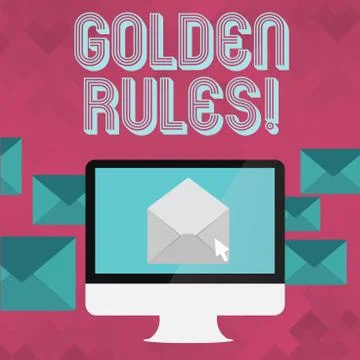 Writing note showing Golden Rules. Business photo showcasing principle should Illustrazione stock