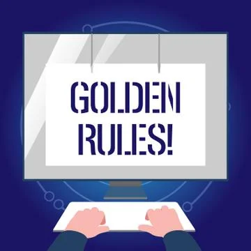 Writing note showing Golden Rules. Business photo showcasing principle should Illustrazione stock