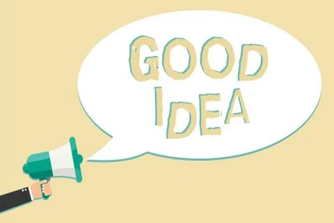 Writing note showing Good Idea. Business photo showcasing State of human brain Stock Illustration
