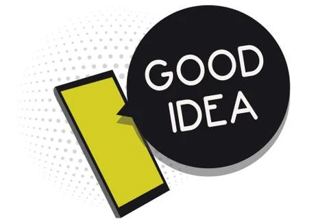 Writing note showing Good Idea. Business photo showcasing State of human brain Stock Illustration