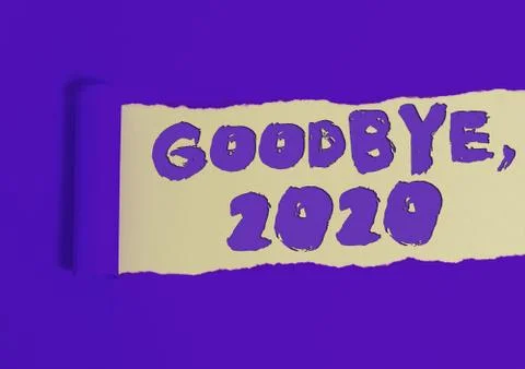 Writing note showing Goodbye 2020. Business photo showcasing New Year Eve Stock Photos