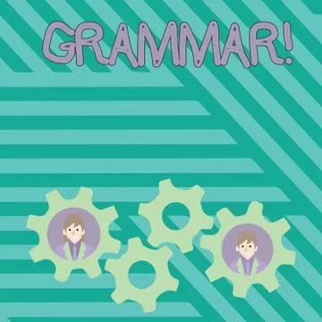 Writing note showing Grammar. Business photo showcasing whole system structure Stock Illustration
