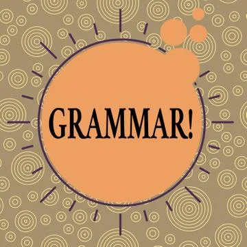 Writing note showing Grammar. Business photo showcasing whole system structure Stock Illustration