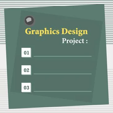 Writing note showing Graphics Design Project Stock Illustration