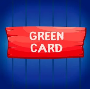 Writing note showing Green Card. Business photo showcasing permit allowing a Stock Illustration