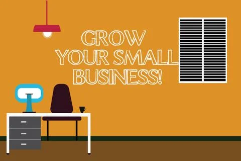 Writing note showing Grow Your Small Business. Business photo showcasing company Stock Illustration