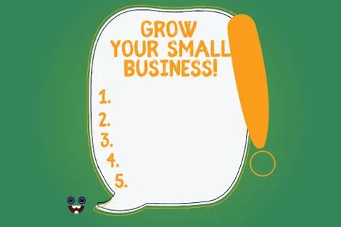 Writing note showing Grow Your Small Business. Business photo showcasing company Stock Illustration