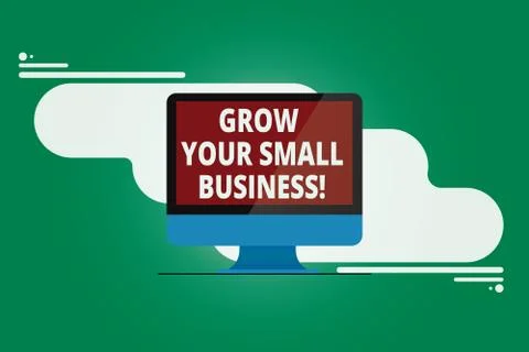 Writing note showing Grow Your Small Business. Business photo showcasing company Stockillustratie