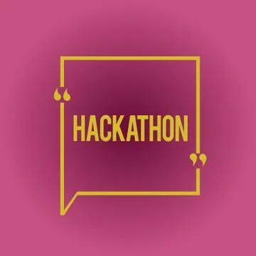 Writing note showing Hackathon. Business photo showcasing event where large Stock Illustration