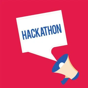 Writing note showing Hackathon. Business photo showcasing event where large Stock Illustration