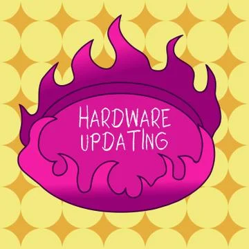 Writing note showing Hardware Updating. Business photo showcasing process of Stock Illustration