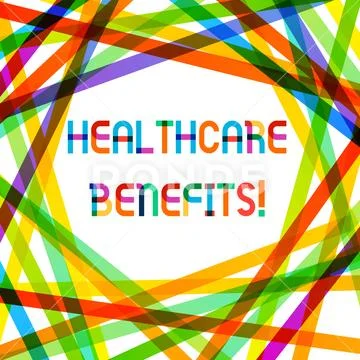 Writing note showing Healthcare Benefits. Business photo showcasing monthly fair Stock Illustration
